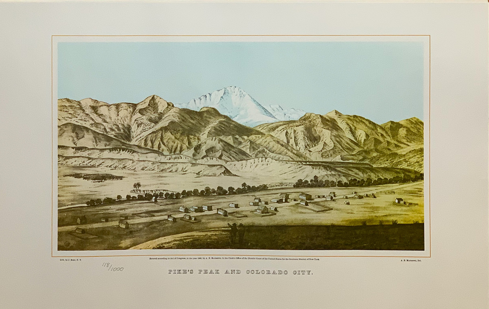 Pencil Sketches of Colorado - 8 Pikes Peak